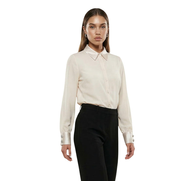 Phatbird Beige Long-Sleeve Classic Shirt