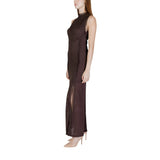 Phatbird Brown Mesh Maxi Dress