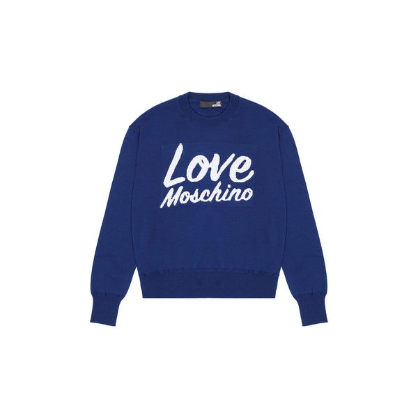 Love Moschino Script Logo Crewneck Knitwear