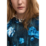 Noir Floral Viscose Round-Neck Long-Sleeve Knit