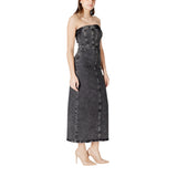 Phatbird Black Sleeveless Cotton Midi Dress