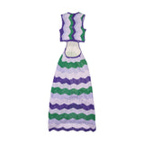 Pinko Chevron Stripe Maxi Dress
