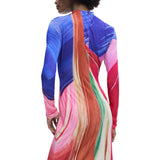 Phatbird Fuchsia Long-Sleeve Round-Neck Bodycon Dress
