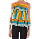 phatbird Multicolor Cotton Strappy Sleeveless Blouse