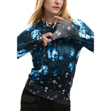 Noir Floral Viscose Round-Neck Long-Sleeve Knit