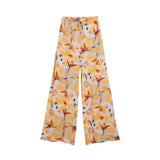 Marigold Floral Viscose Relaxed Wide Trousers