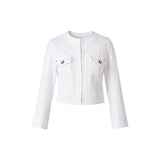 Phatbird White Long-Sleeve Cotton Blazer