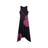 Phatbird Jet Floral Sleeveless Round-Neck Dress