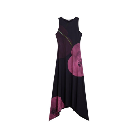 Phatbird Jet Floral Sleeveless Round-Neck Dress