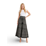 Phatbird Onyx Silk-Touch Printed Flare Skirt