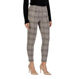Tapered Plaid Ankle Trousers