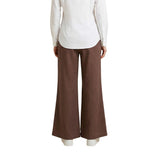 Phatbird Brown Wide-Leg Linen Trousers