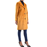 Classic Mustard Single-Breasted Overcoat