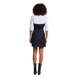 Phatbird Blue Belted Long-Sleeve Midi Dress