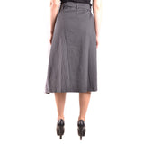 Phatbird Grey Belted Midi Skirt
